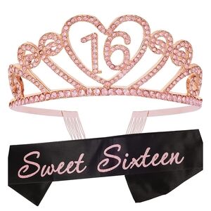 Sweet Sixteen Tiara and Sash Set